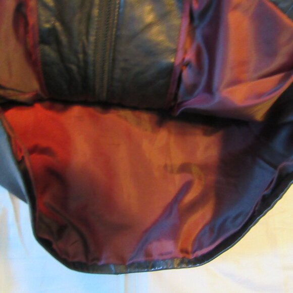 Womens Wilsons Leather Pelle Studio Black Leather Zip Up Jacket Sz L - Picture 3 of 7